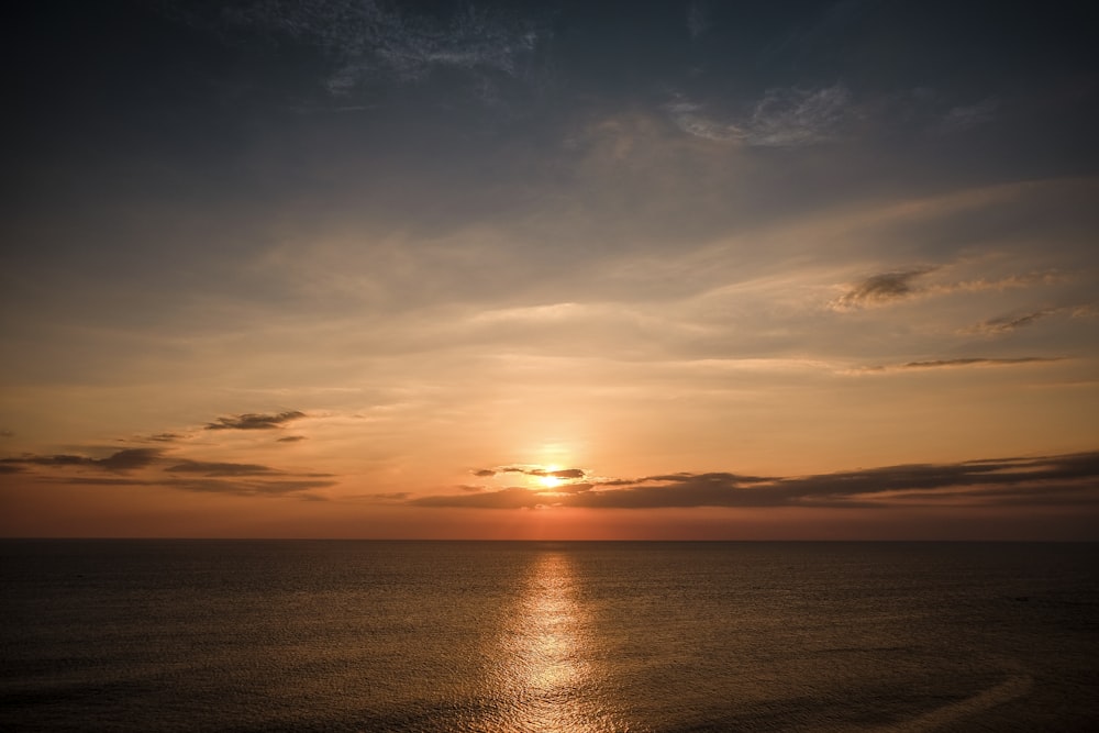 landscape photography of body of water during sunset