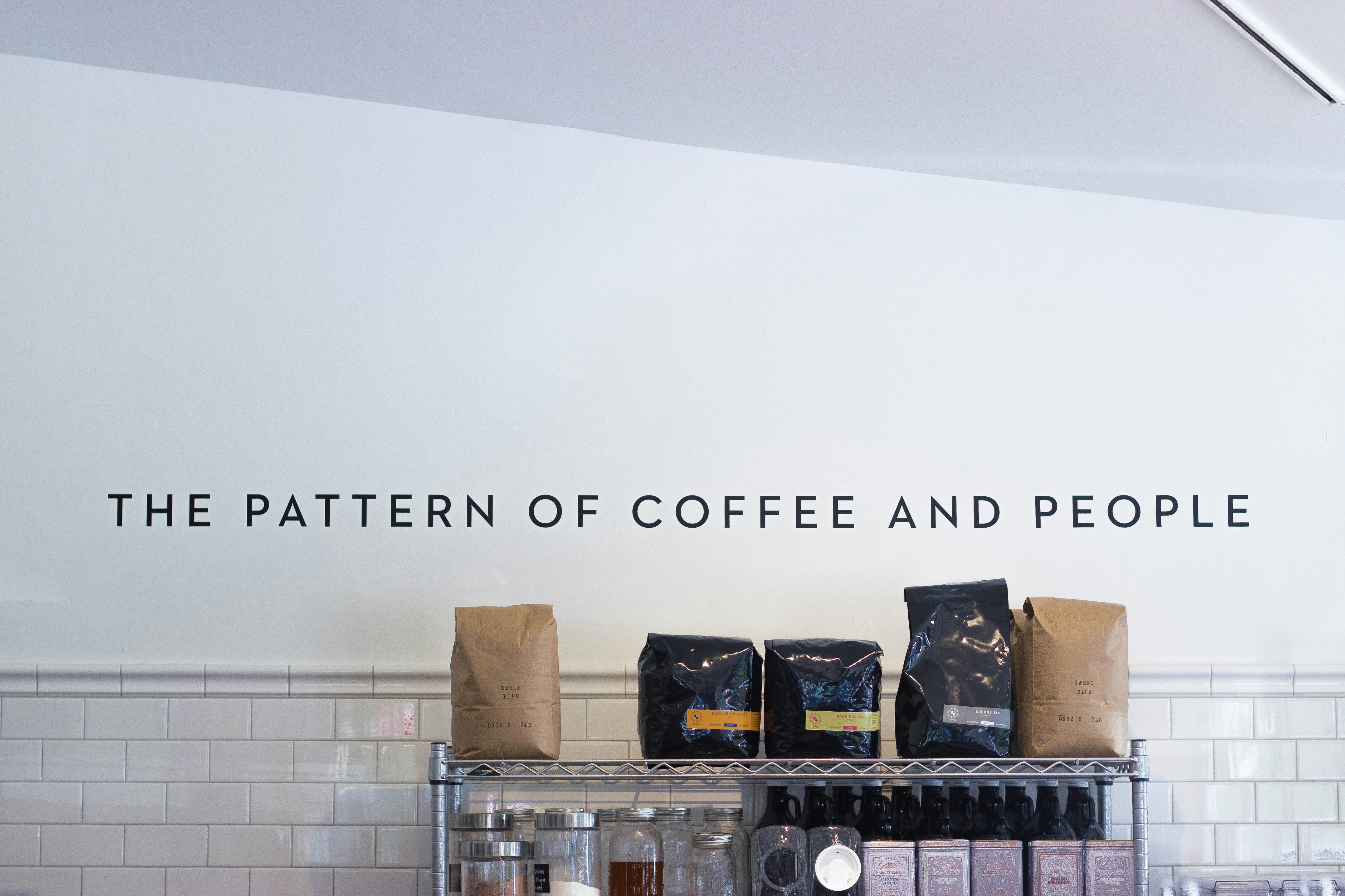 the pattern of coffee and people