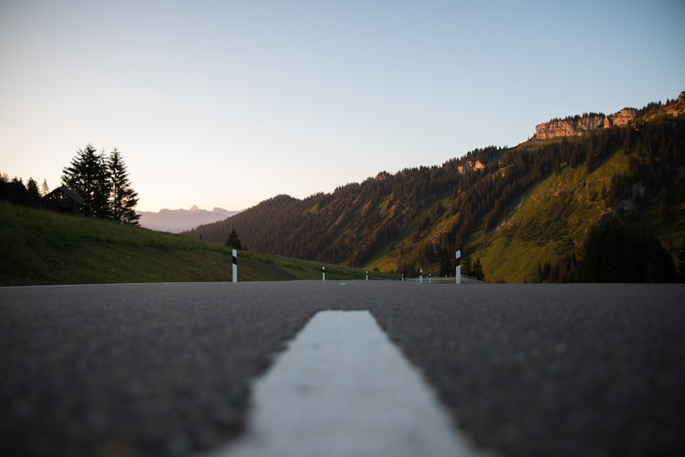 gray asphalt road