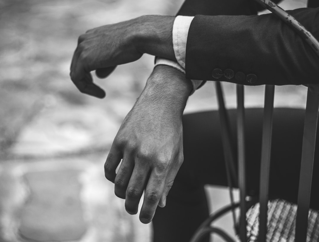 grayscale photography of person,