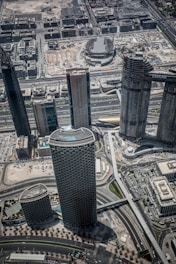 aerial view of high-rise building