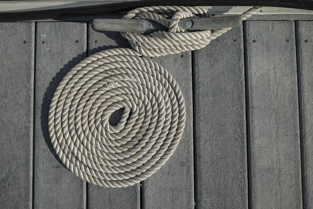 rolled brown rope