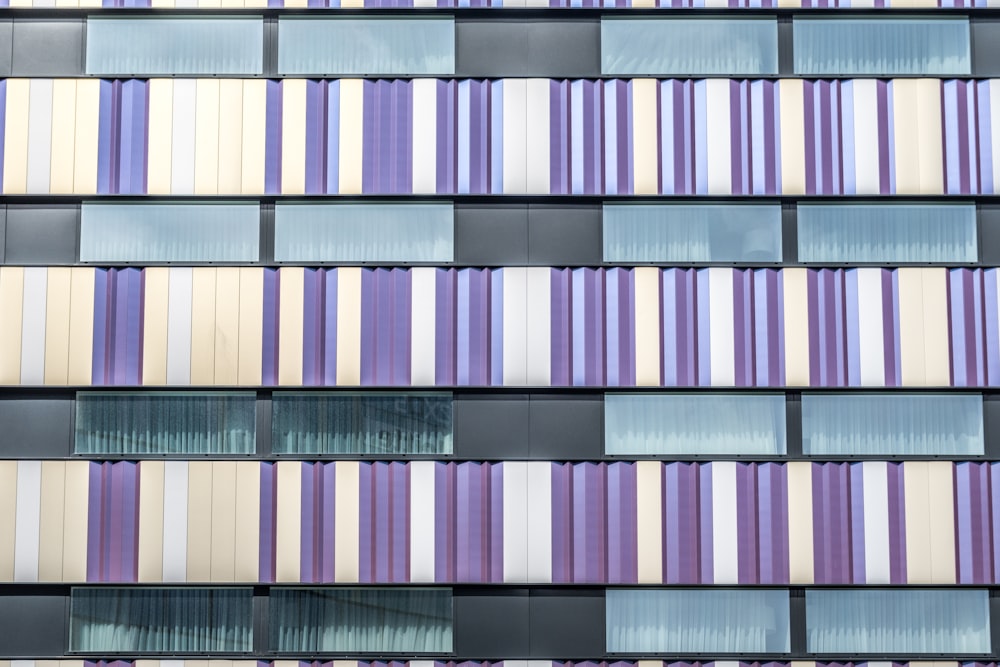 a multicolored building with a lot of windows