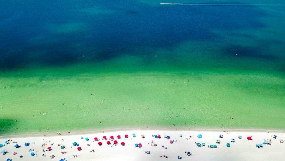 top view of beach