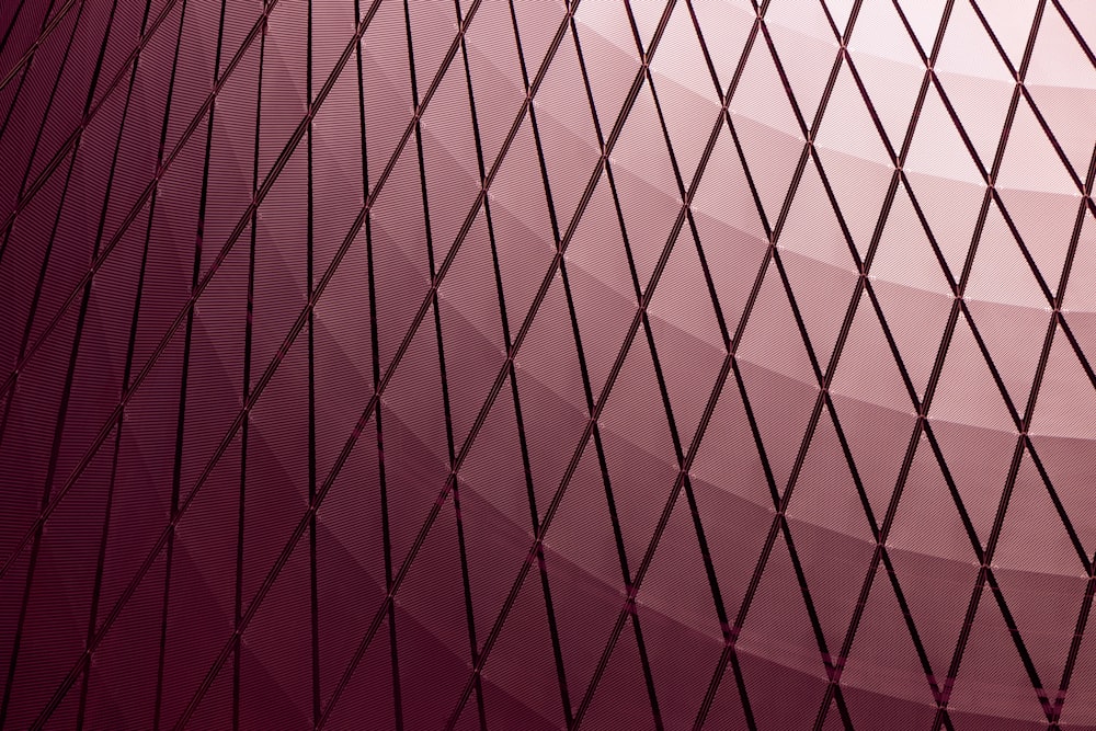 a close up of a net with a red background