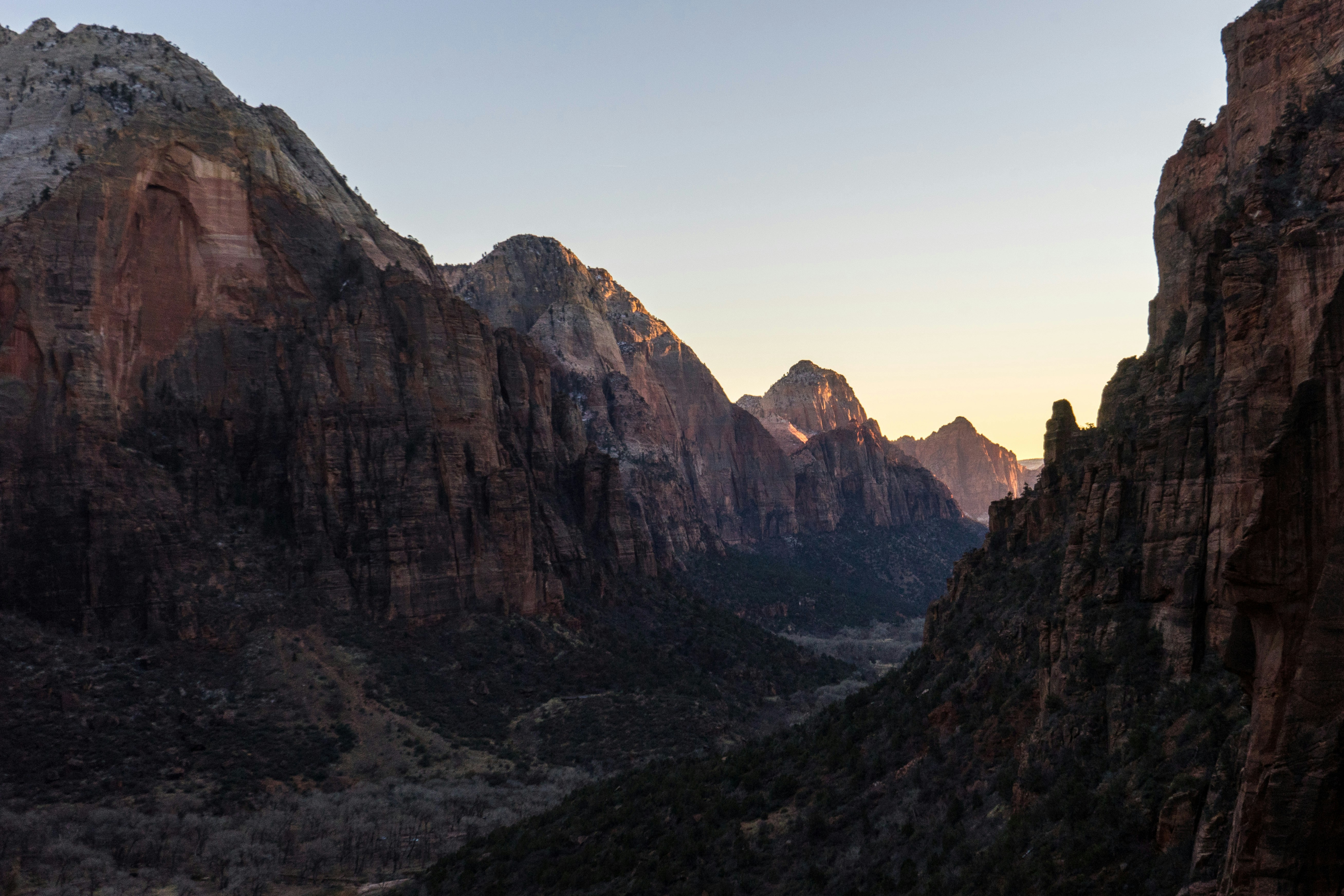 Mountain peak during daytime at Zion National Park
