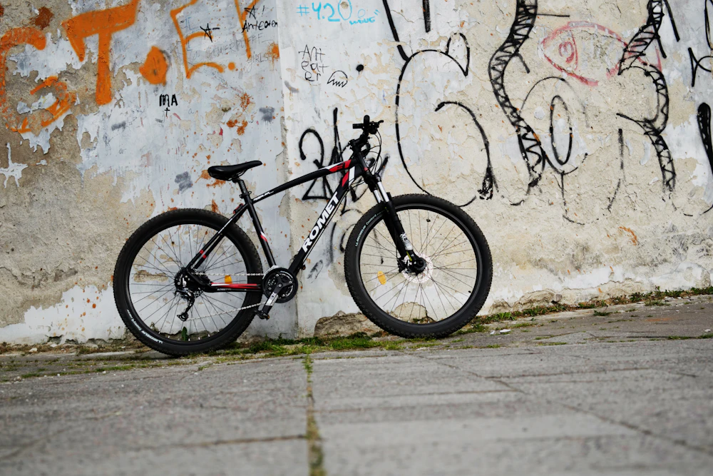 Mountain bike detail prepared for outdoor riding
