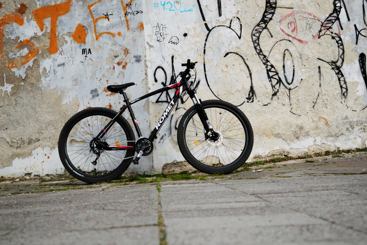 Cycling helmet and bicycle equipment prepared for a ride