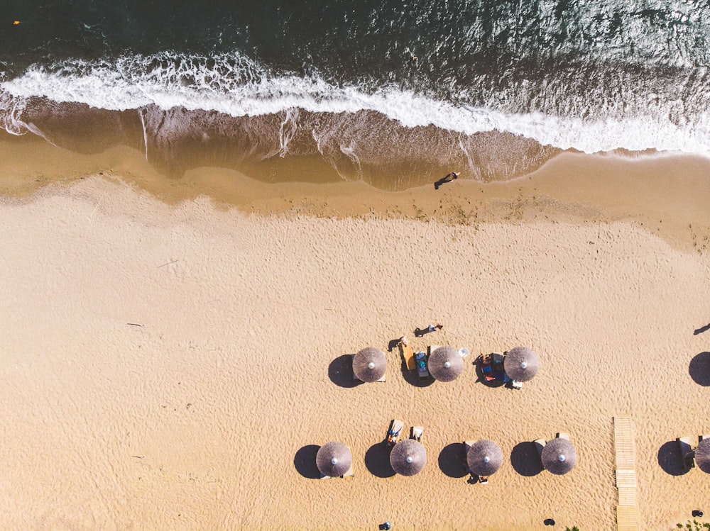 Onde del mare che si infrangono sulla riva del mare