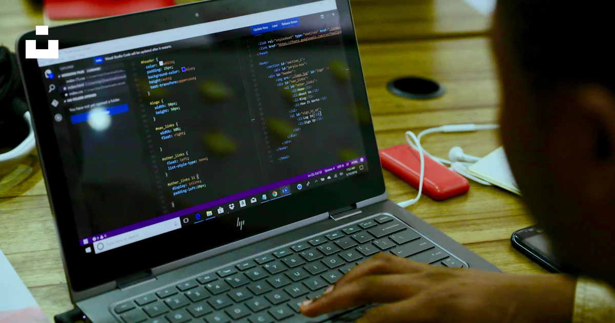 Portátil HP negro con lenguaje C++ foto – Imagen de Lagos gratuita en ...