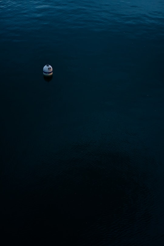 white toy floating on body of water in Lake Michigan United States