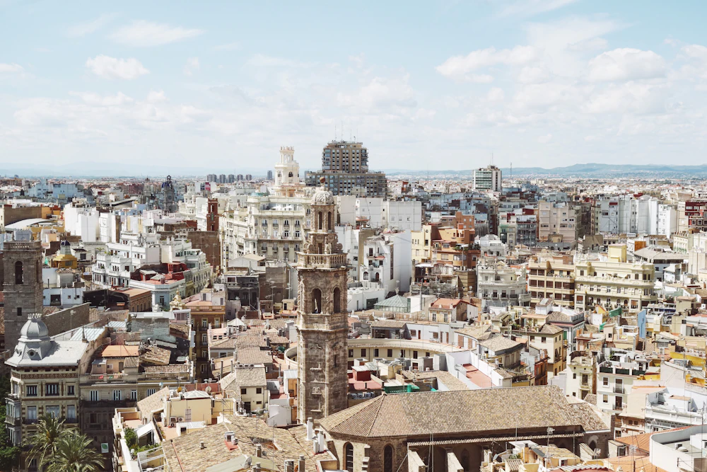 Vista de el centro histórico de Valencia