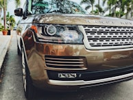 beige Range Rover vehicle