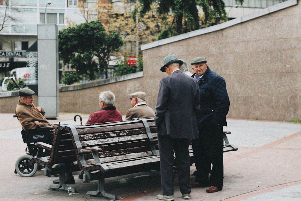 man sitting on bench