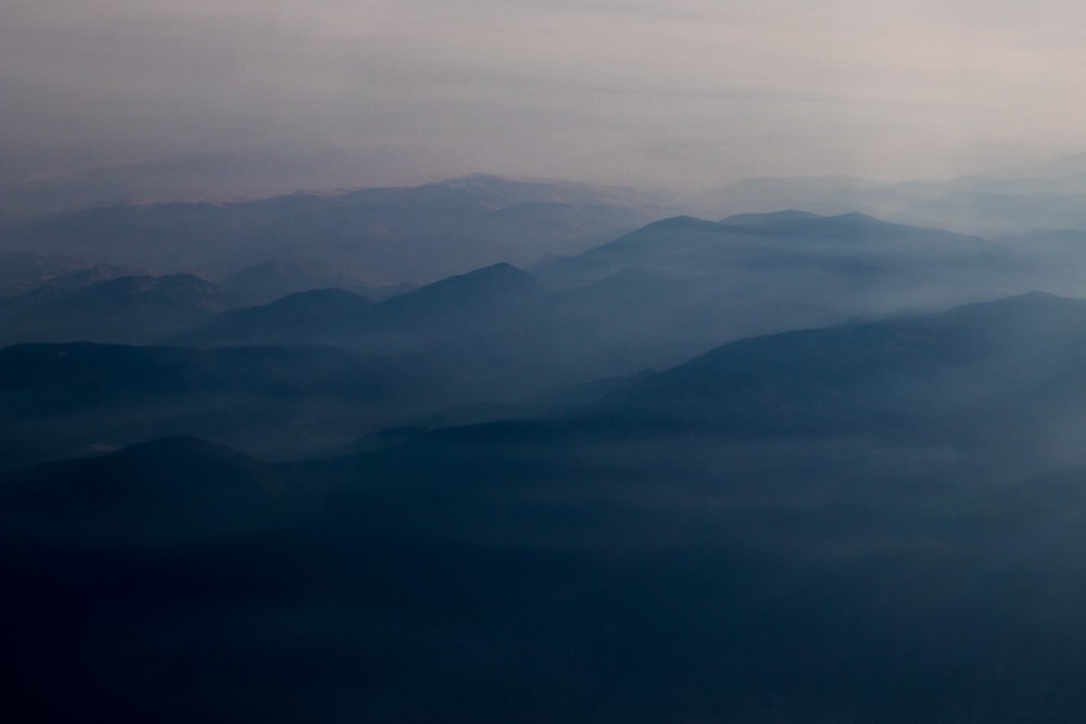 silhouette of mountain peak