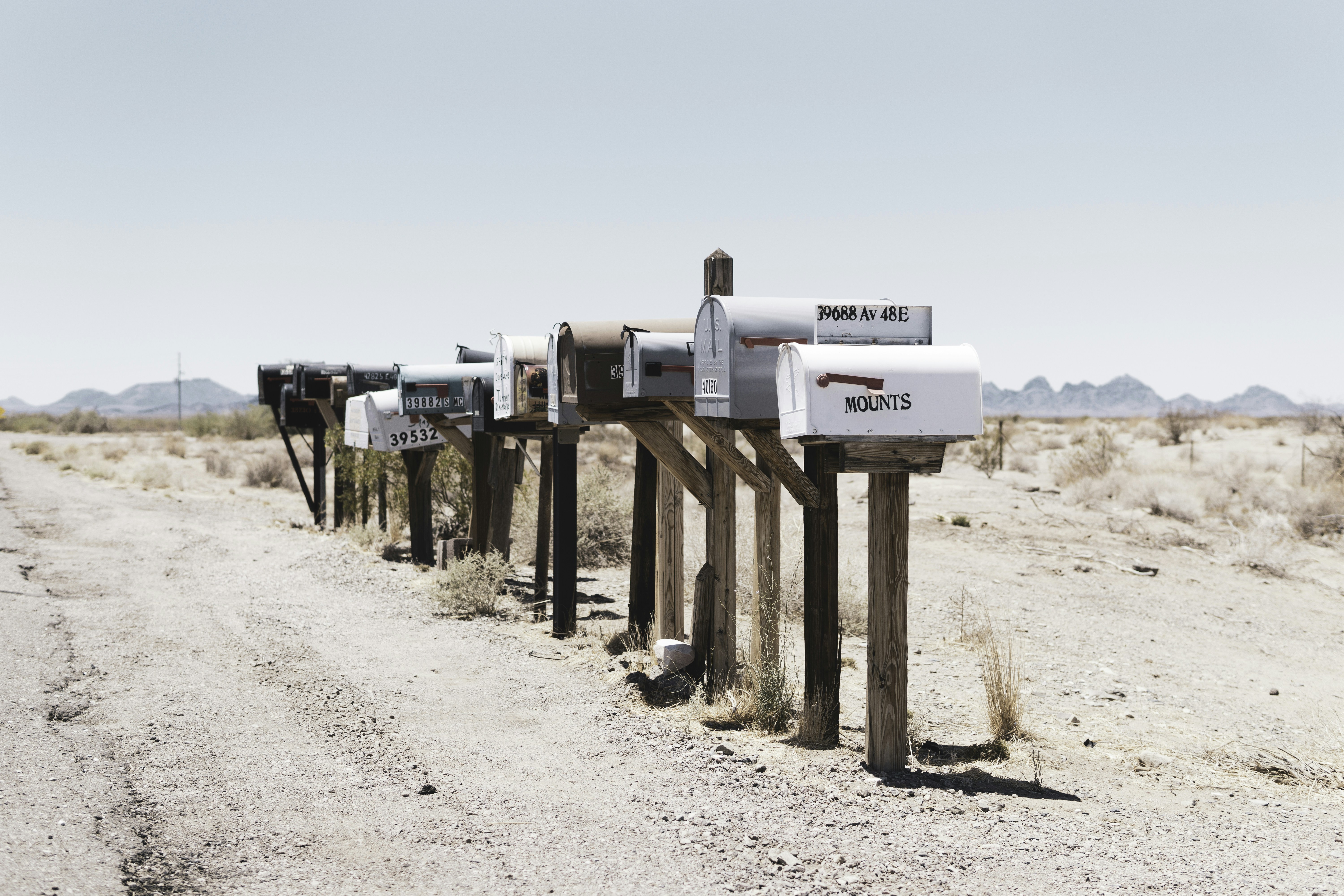 Mailboxes in the desert