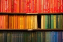 wooden bookcase filled with books