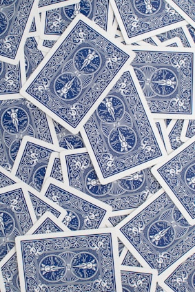 blue playing cards