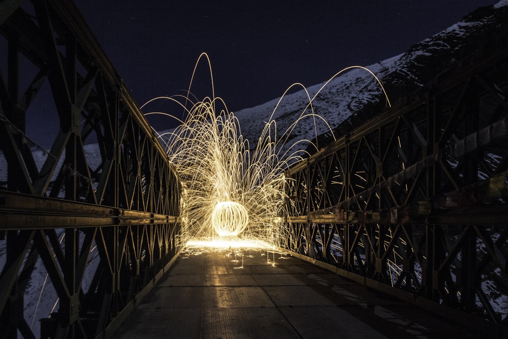 steel wire on bridge