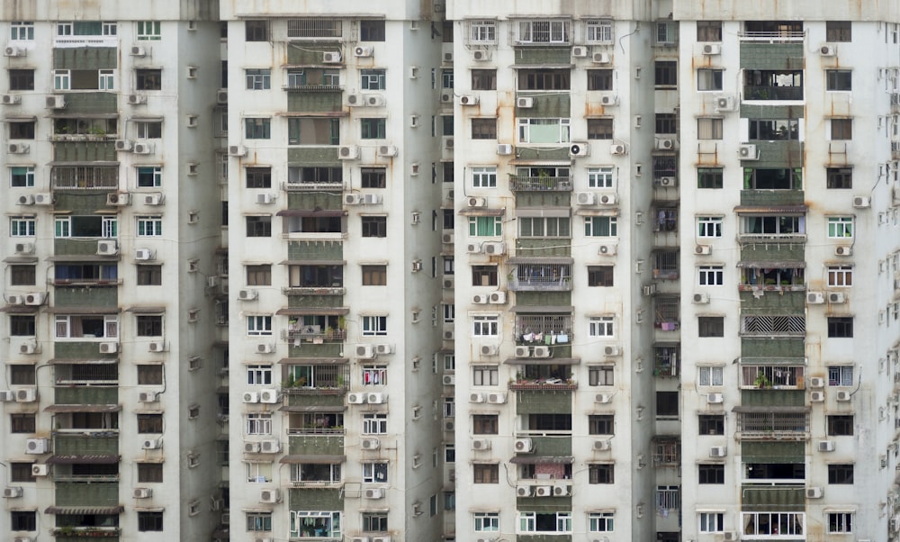 white-and-gray buildings