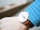 A happy customer wearing a volqvartz watch.