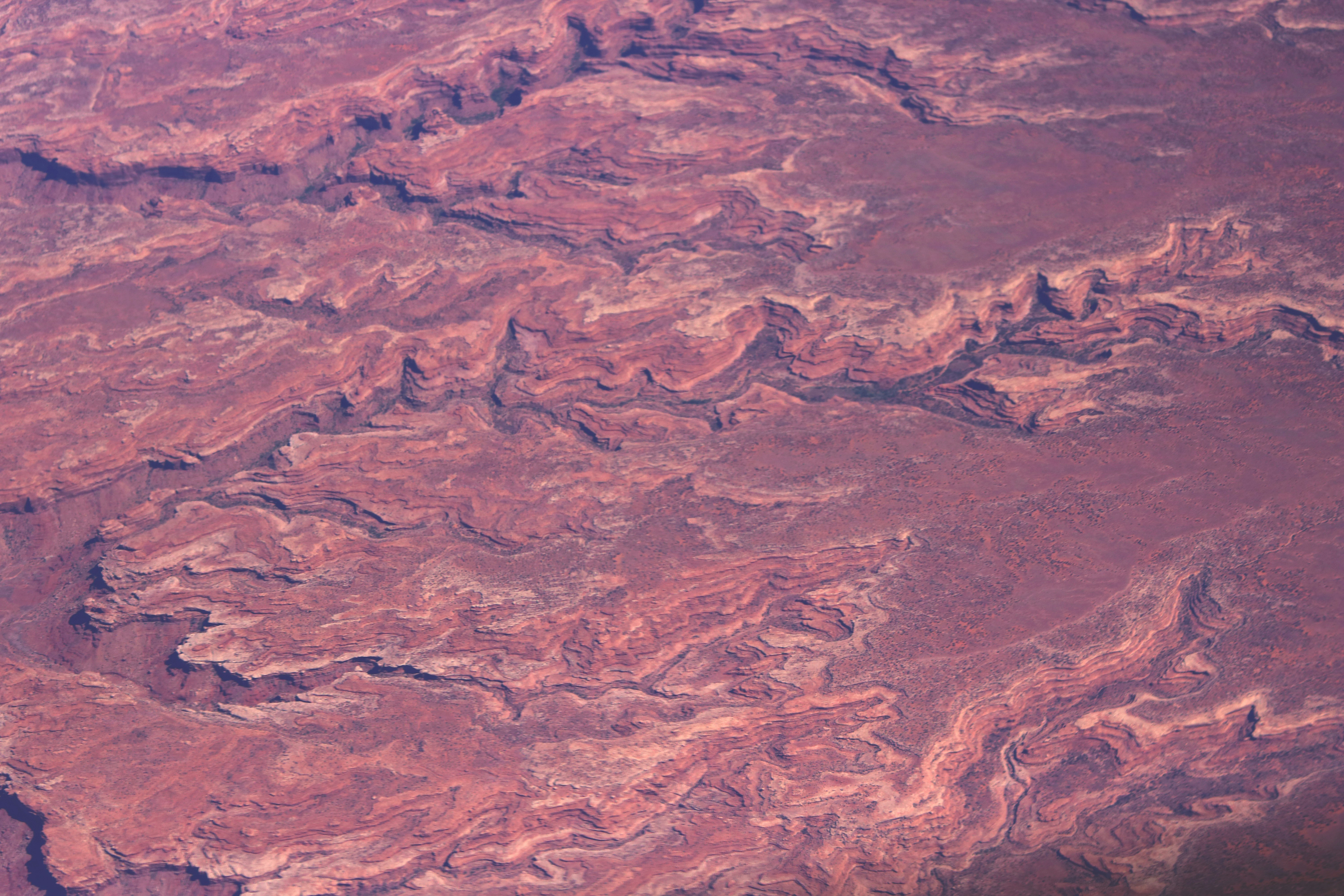 high angle photo of dried land