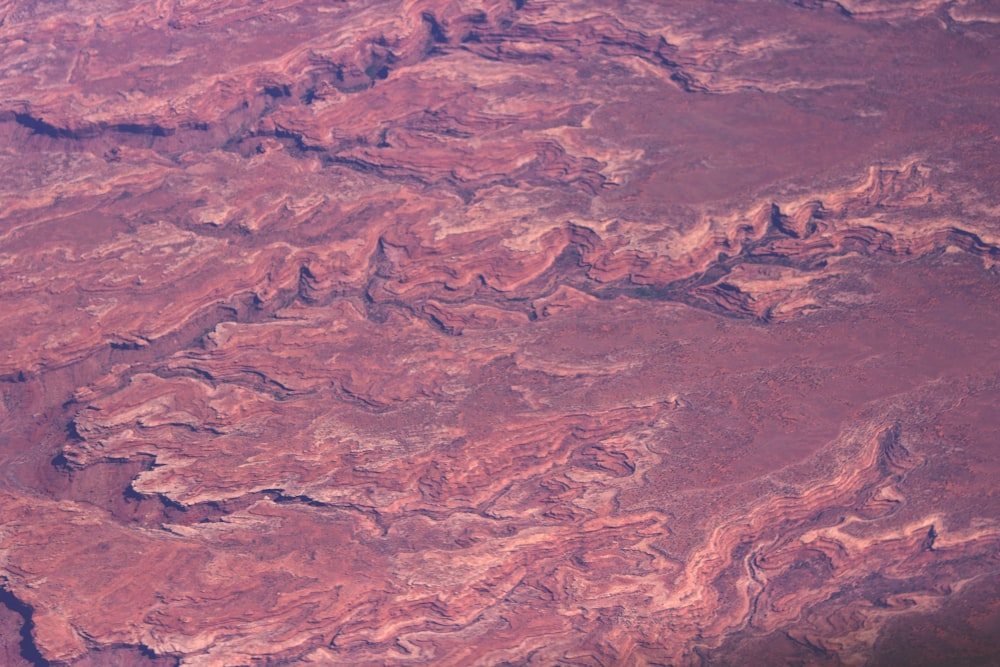 high angle photo of dried land