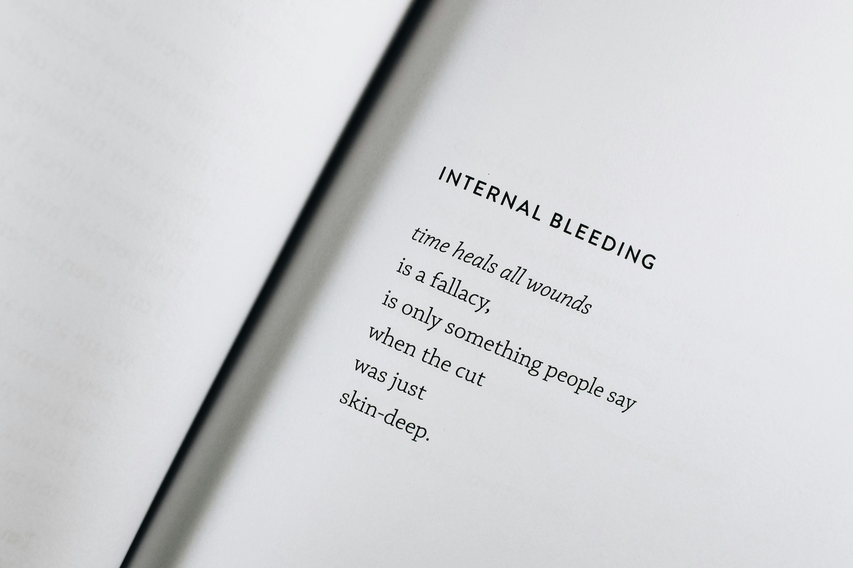 Internal Bleeding poem excerpt from Bloodline