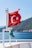Turkey flag on pole with bell