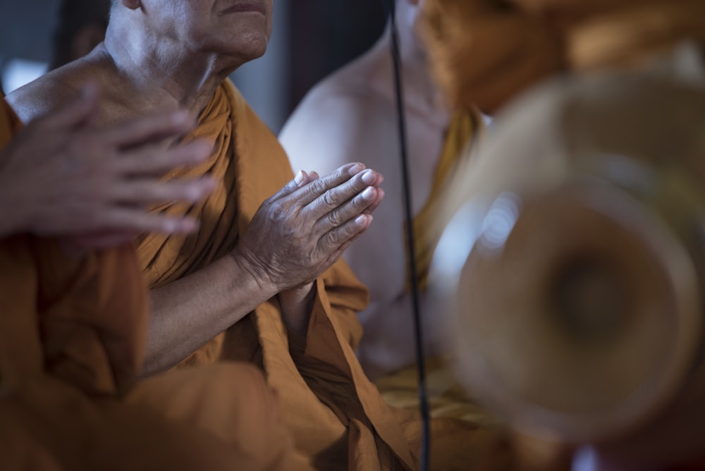 praying monk