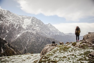 woman on mountain