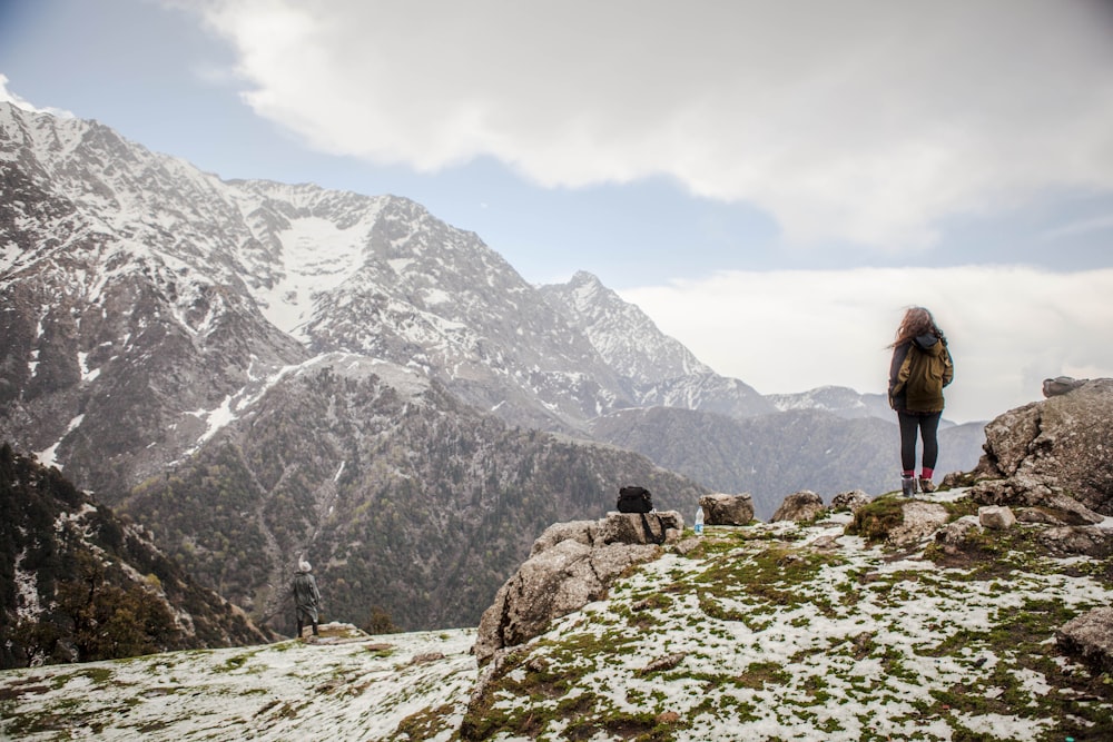 woman on mountain