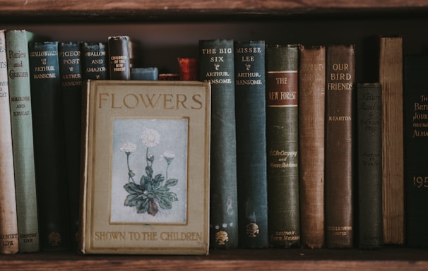 Flowers Shown to the Children book on shelf