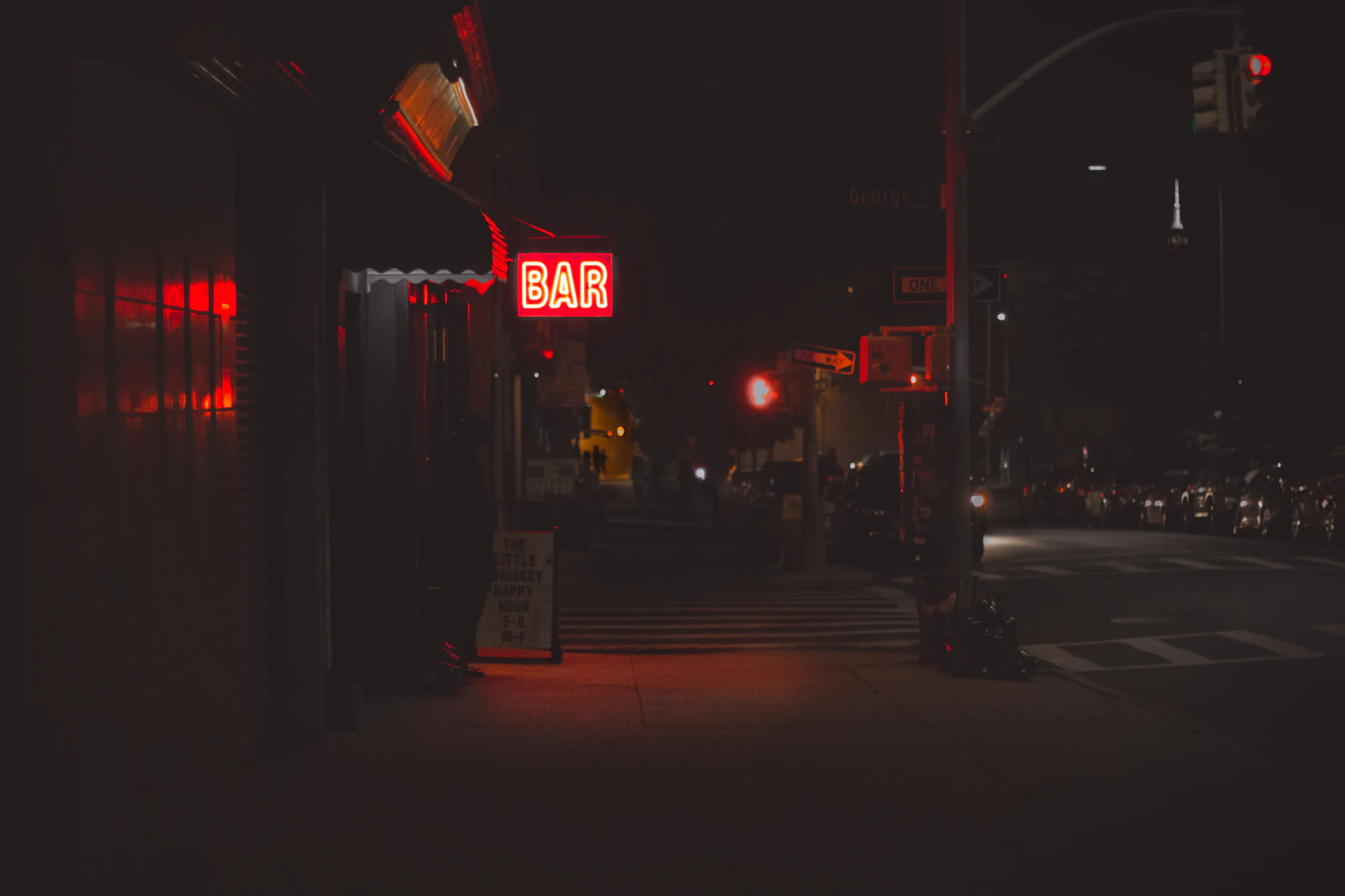 Neon bar sign highlighting craft beer vibes (nocturnal, vibrant)