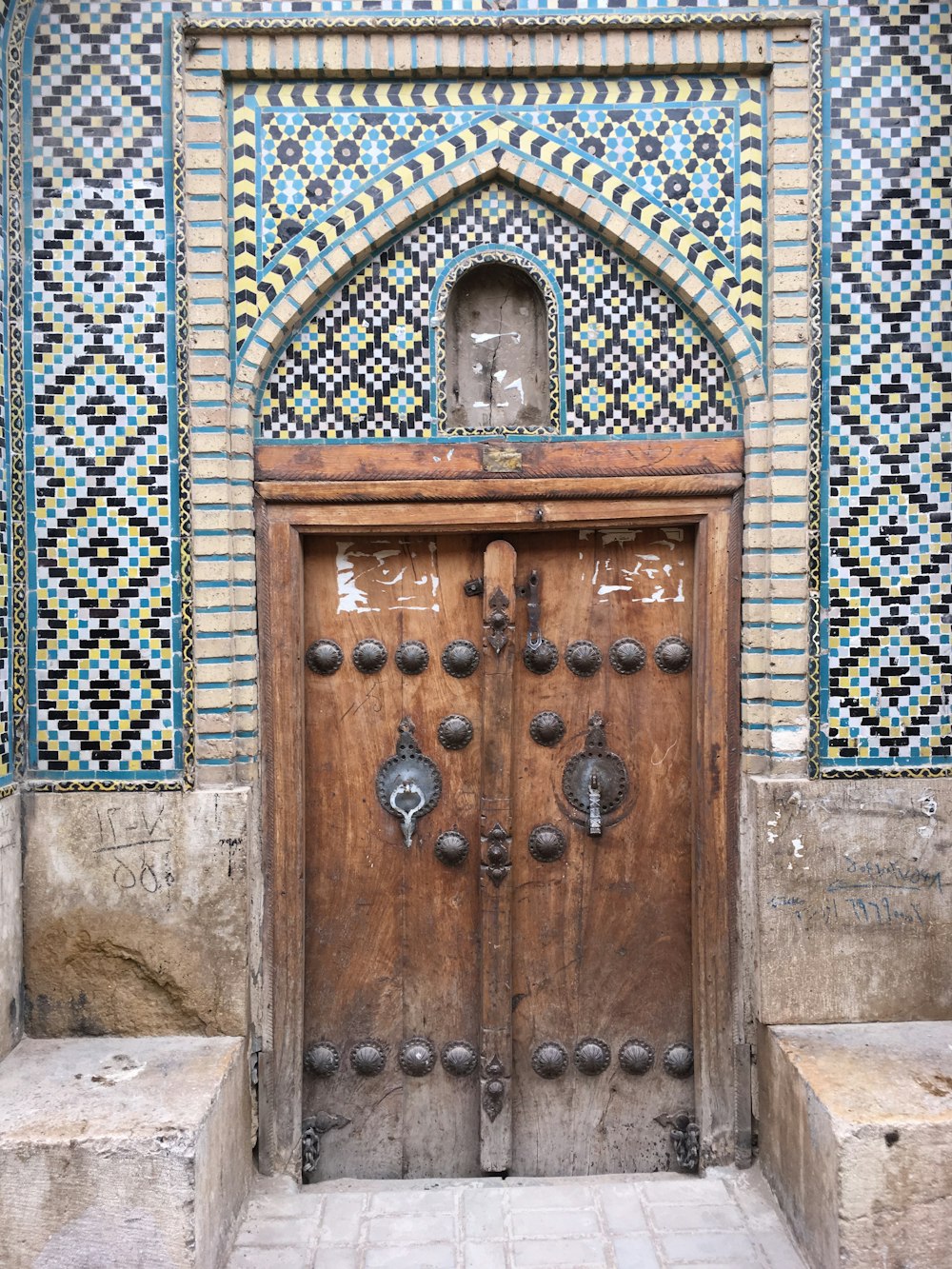 brown wooden door