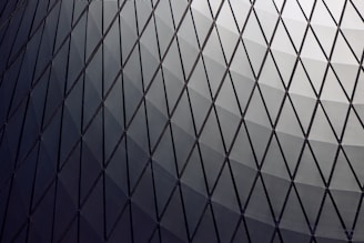 a close up of a building with a net on it