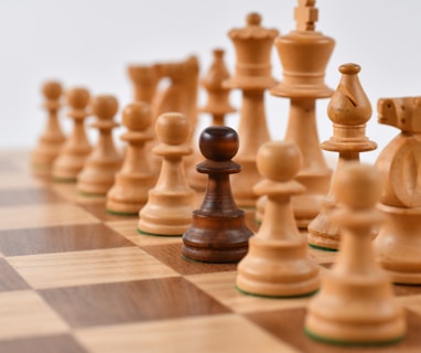 selective focus photography of chess pieces