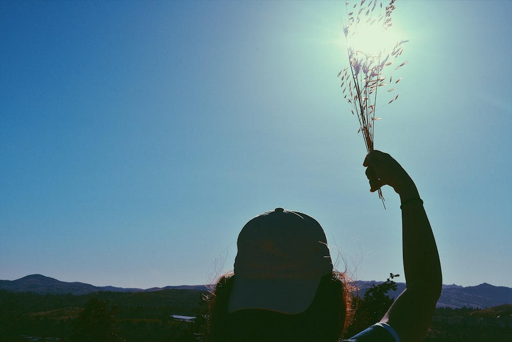 person holding flowers