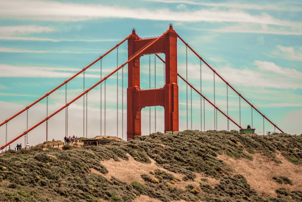 orange and brown concrete bridge