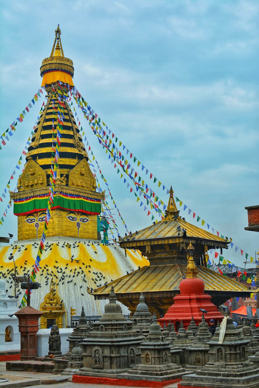 assorted-color temple miniatures during daytime photo