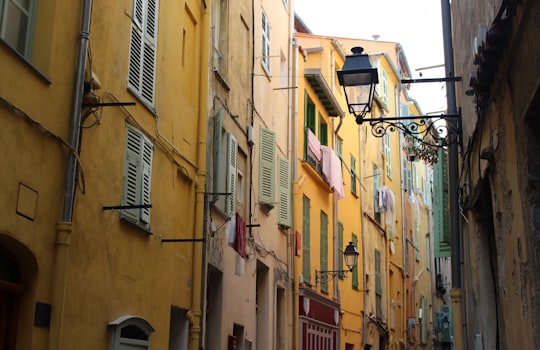 close-up photograph of buildings in Menton France