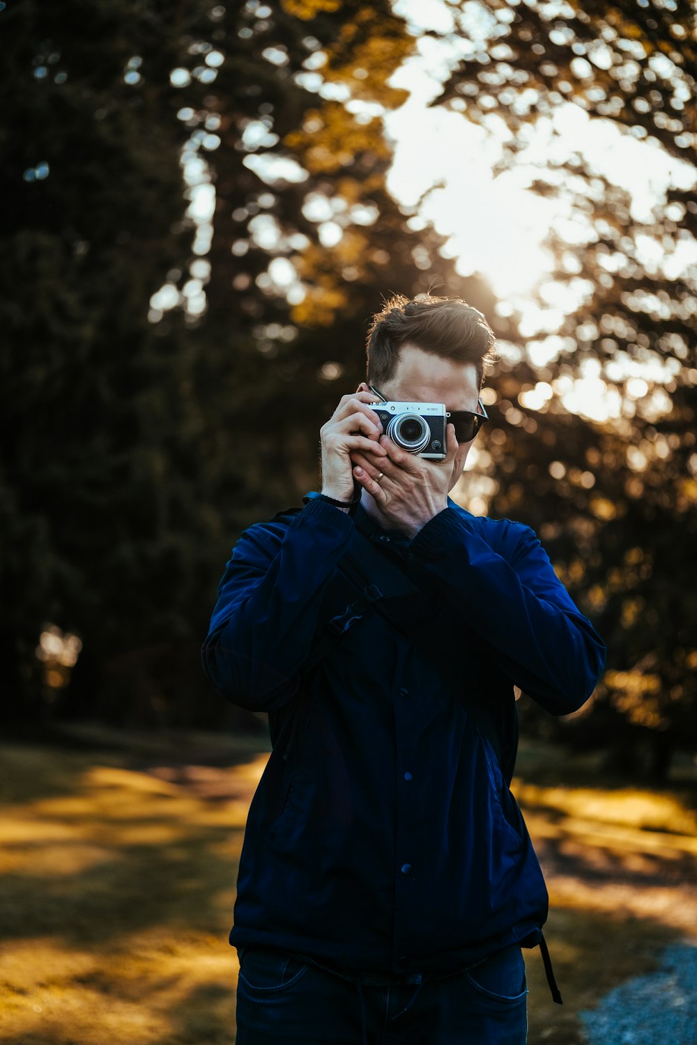 man taking photo