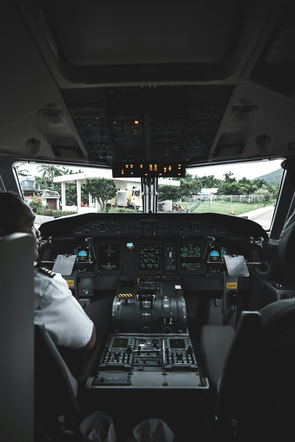 pilot inside operating the aircraft