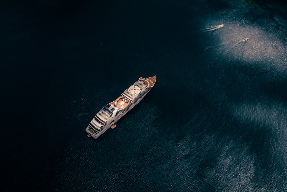 cruise ship on body of water