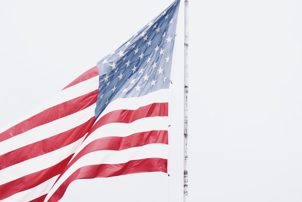 flag of USA on pole