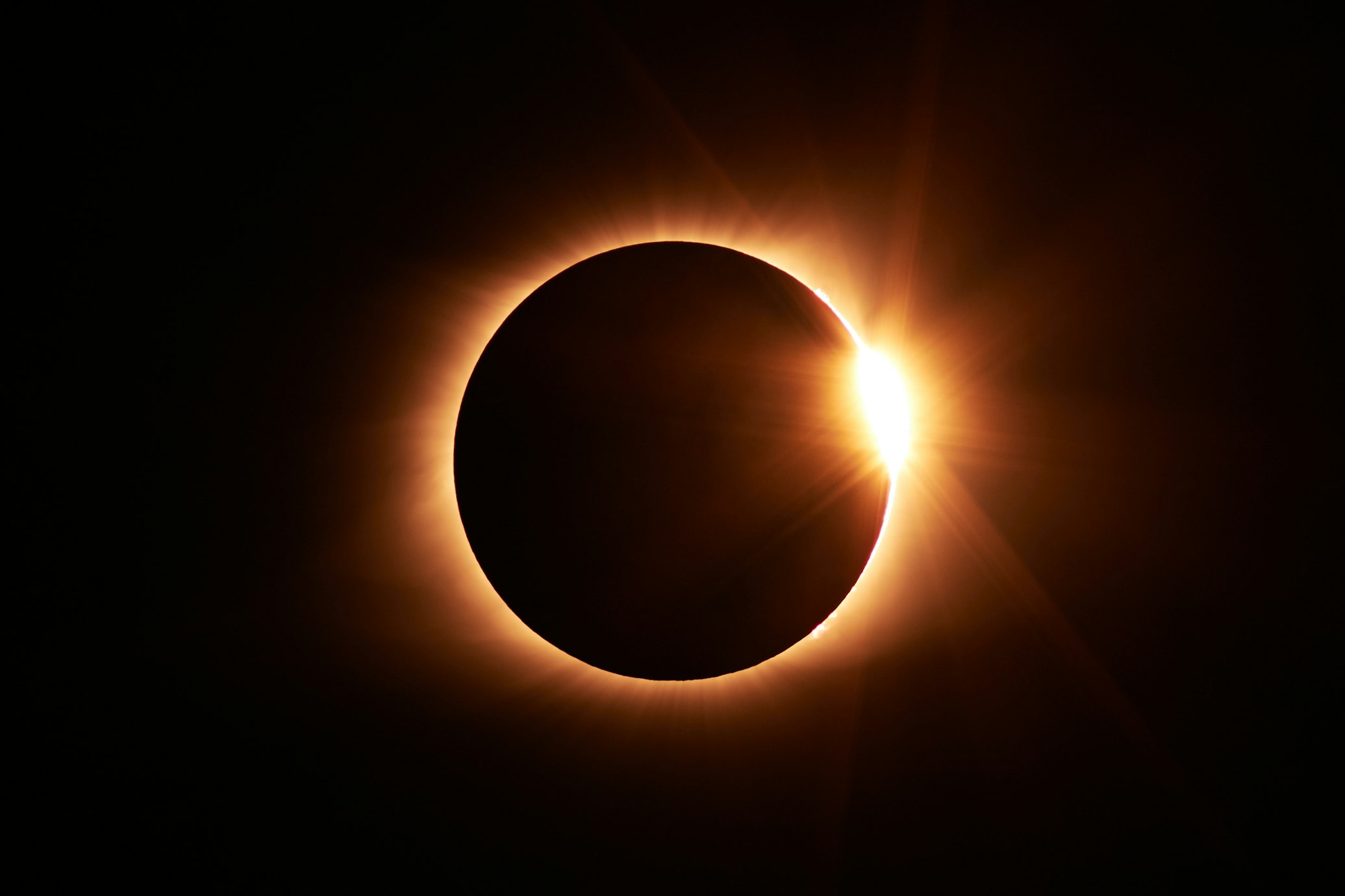 sun during solar eclipse black in front of sun and black behind sun