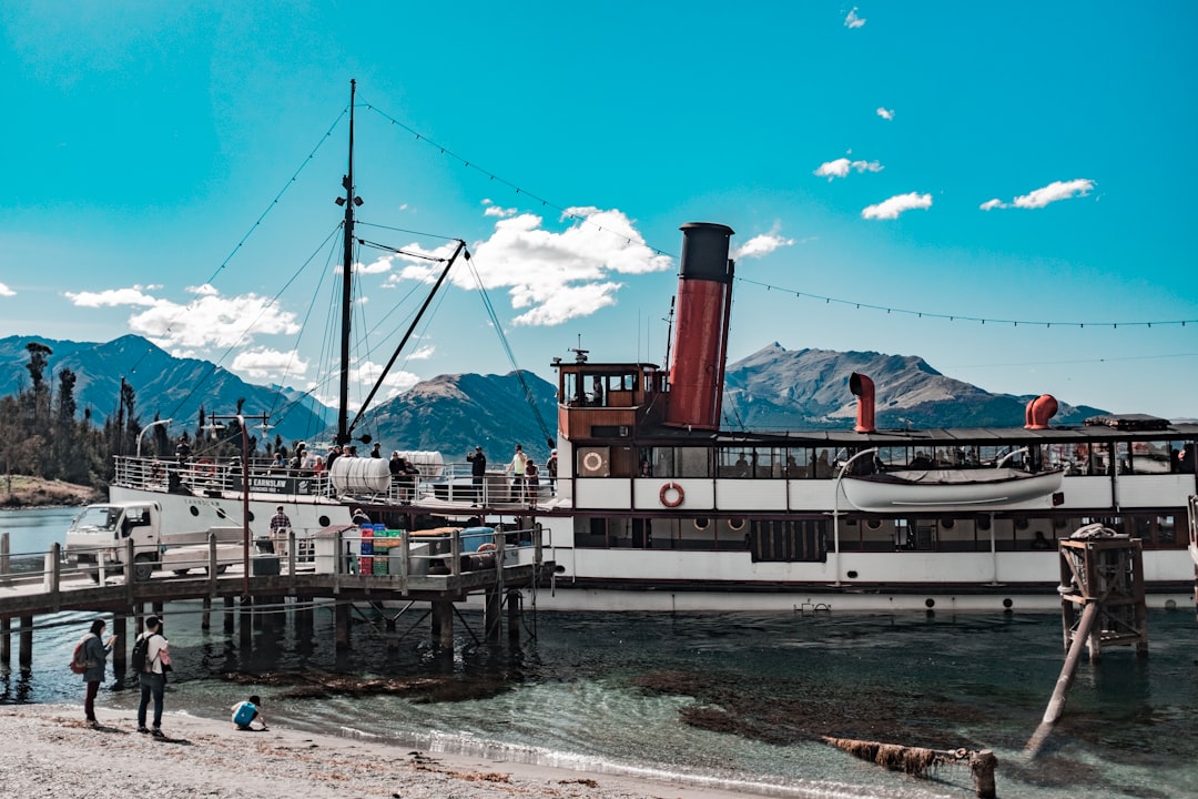 white and black cruise ship near dock