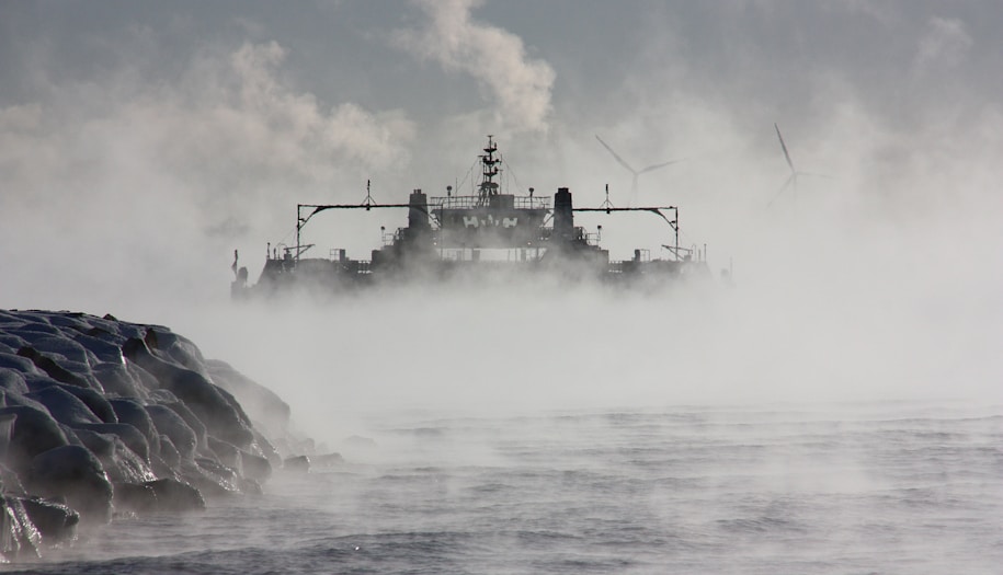 timelapse photography of ship