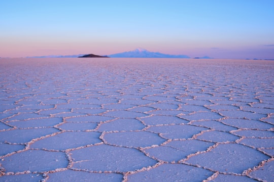gray sand surface in Uyuni Salt Flat Bolivia