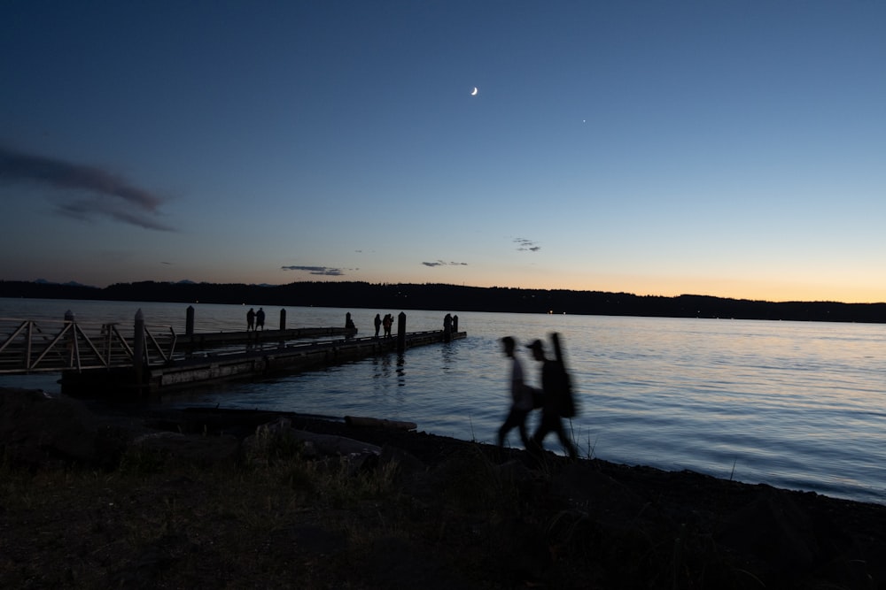 people walking on dock during daytime